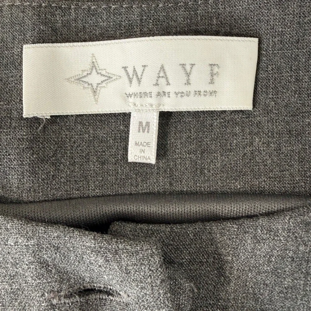 WAYF Charcoal Grey Button‎ Front Sleeveless Mini Dress Med Pockets NWOT Career